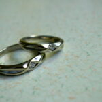 Wedding rings representing a same-sex married couple applying for a marriage-based green card